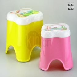 雙色防滑花形凳（小、中